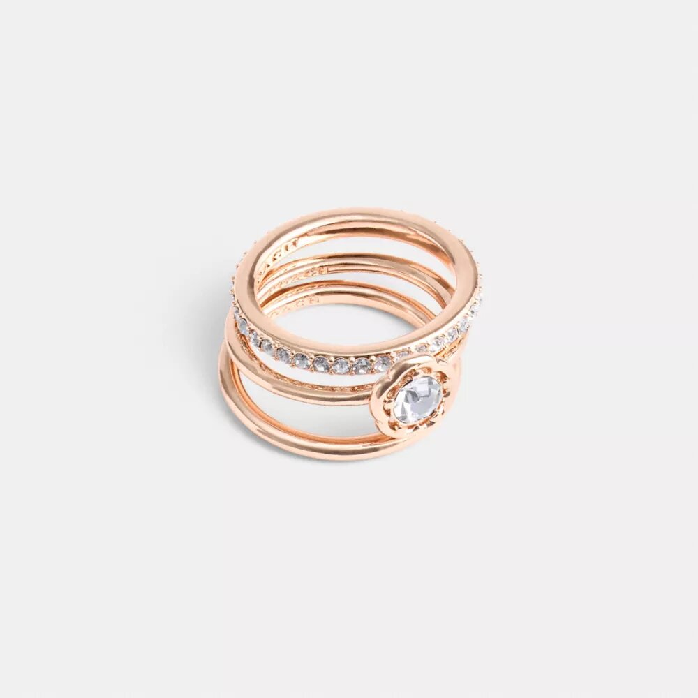 Halo Tea Rose-ringset