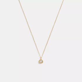 Halsband med runt hänge i halo-stil