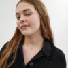 Halsband med runt hänge i halo-stil