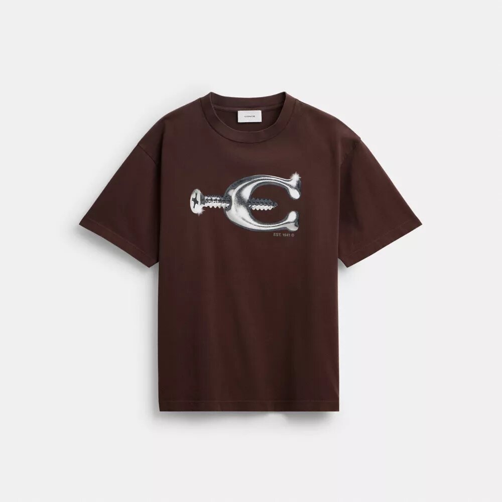 Hardware T-shirt i avslappnad passform av ekologisk bomull