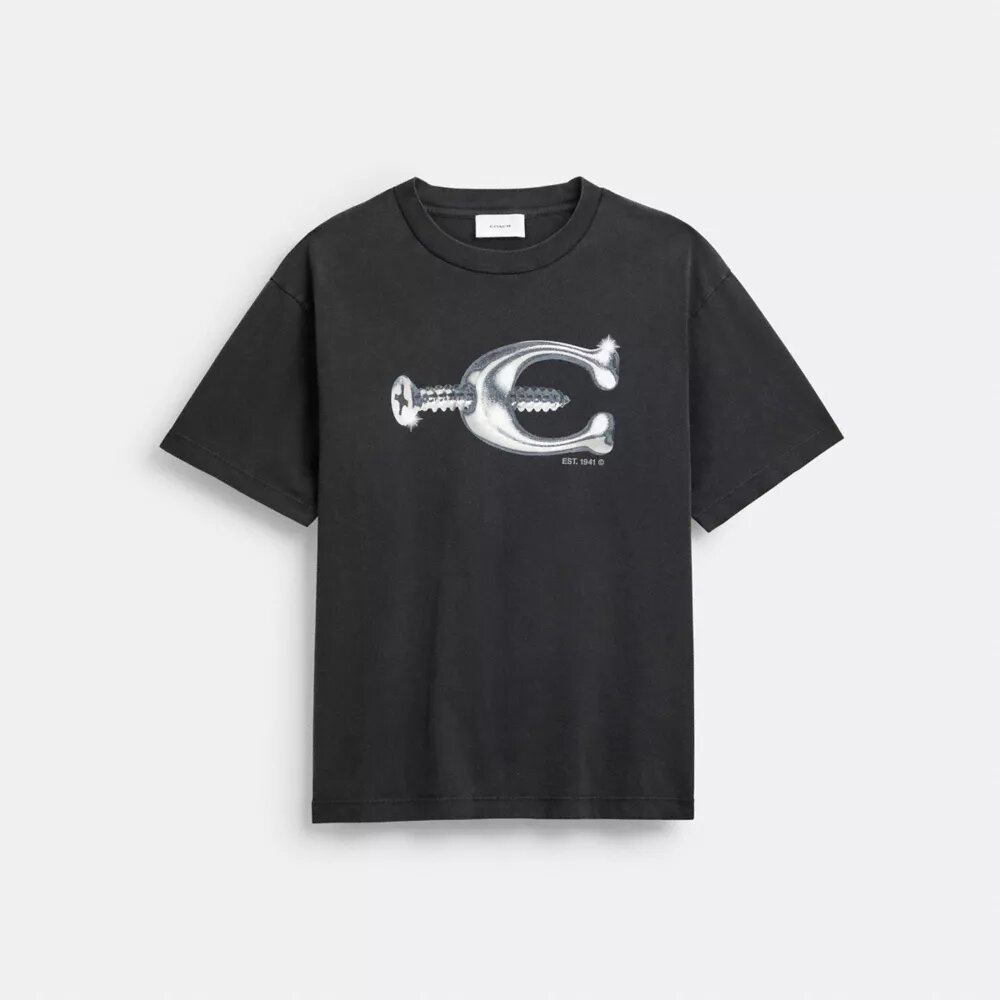 Hardware T-shirt i avslappnad passform av ekologisk bomull