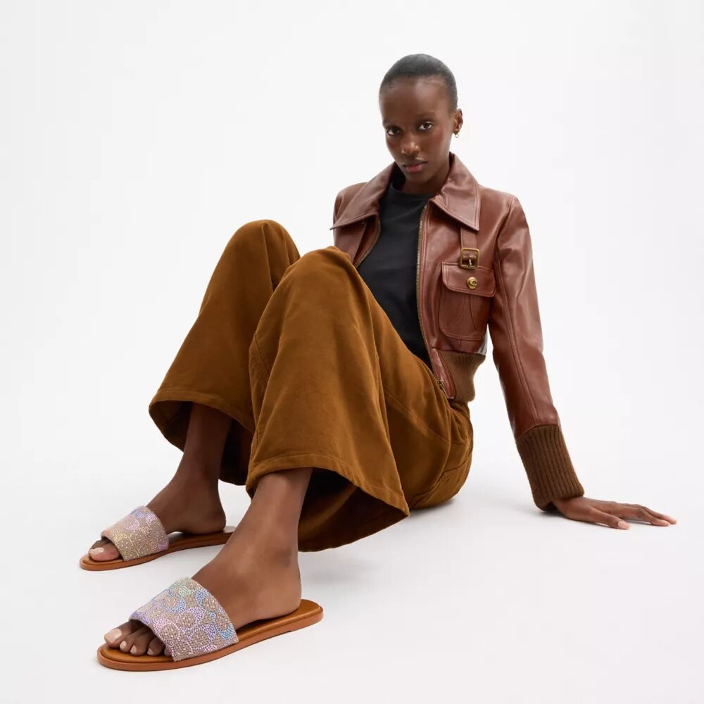 Holly-sandaler i Crystal Signature-jacquard