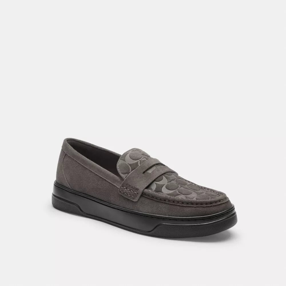 Hybridloafers med signaturmönster