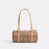 Kisslock Barrel Bag 28 i Signature Jacquard