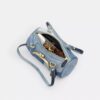 Kisslock Barrel Bag 28 i återanvänt denim