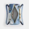 Kisslock Barrel Bag 28 i återanvänt denim
