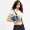 Kisslock Barrel Bag 28 i återanvänt denim