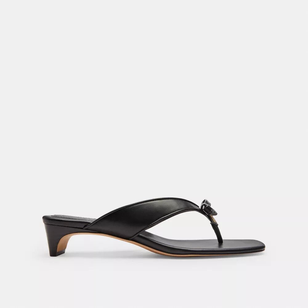 Kitten heel-sandal med rosett