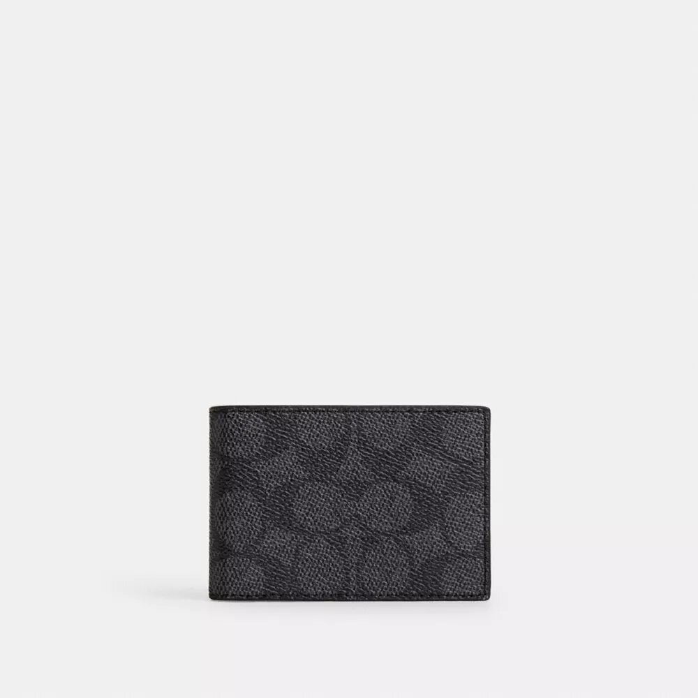 Kompakt plånbok i Signature Canvas