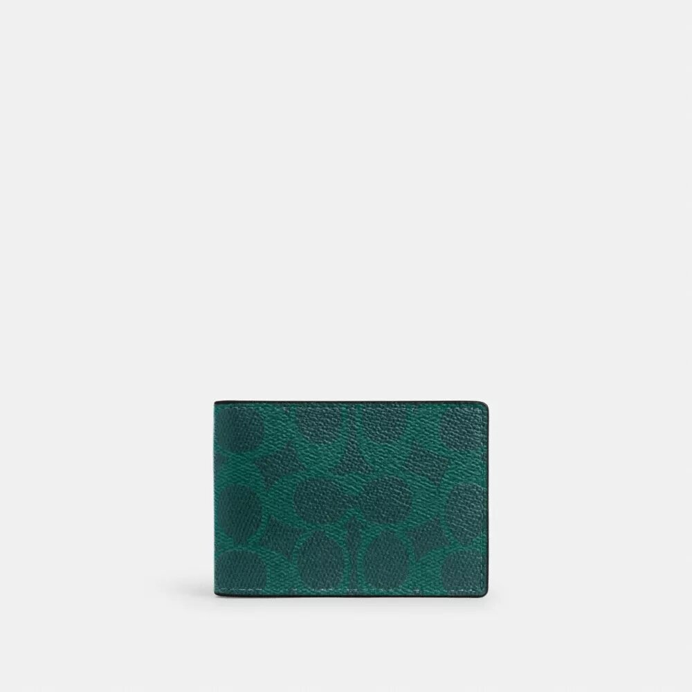 Kompakt plånbok i Signature Canvas