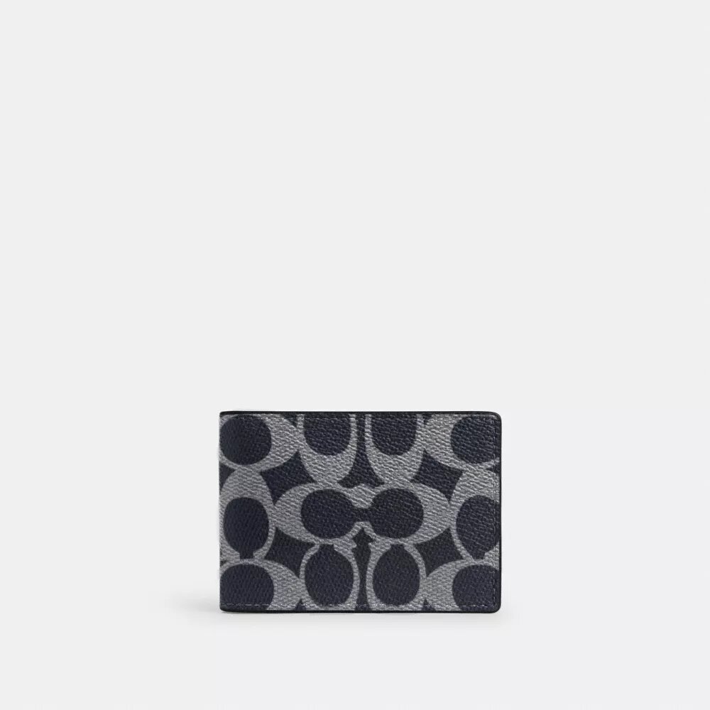 Kompakt plånbok i Signature Canvas