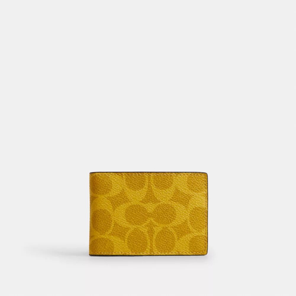Kompakt plånbok i Signature Canvas