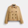 Kort trenchcoat med signaturkrage