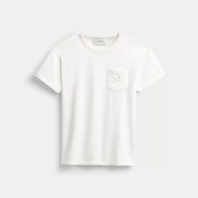 Kortärmad T-shirt med ficka i ekologisk bomull