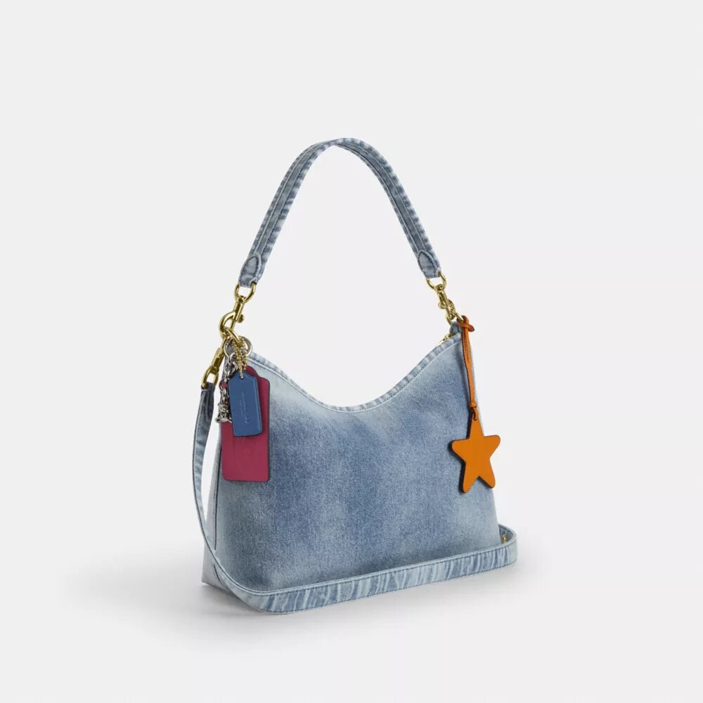 Laurel axelremsväskor i Loved Denim med smycken
