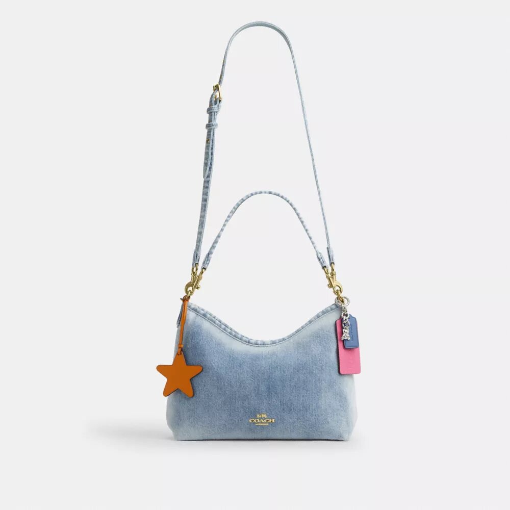 Laurel axelremsväskor i Loved Denim med smycken