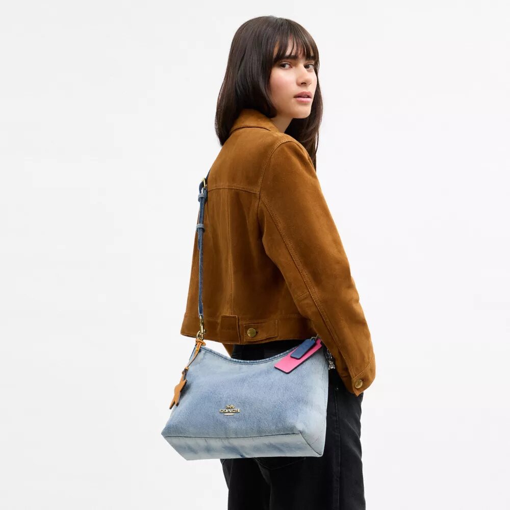 Laurel axelremsväskor i Loved Denim med smycken