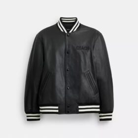 Läderjackor i varsity-stil