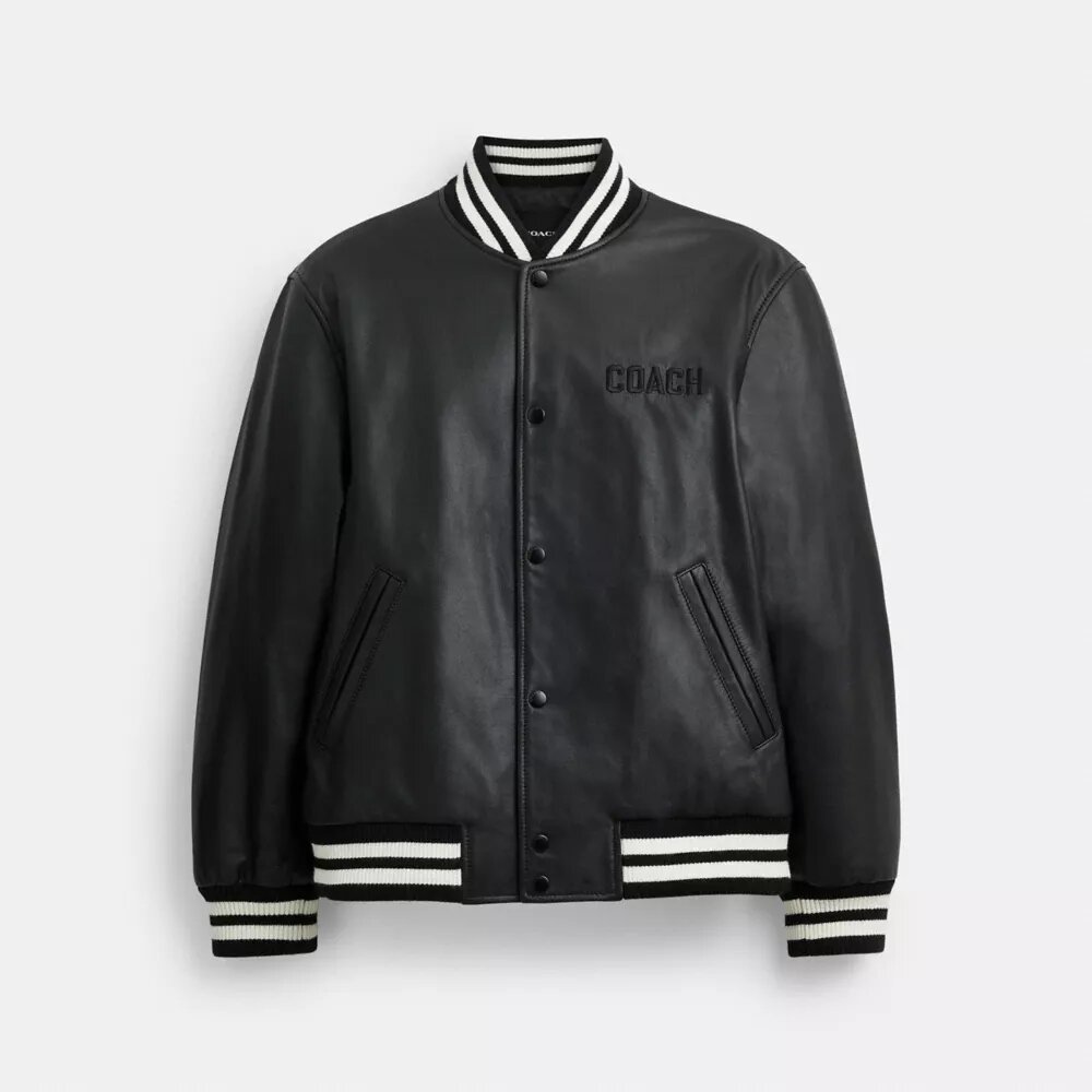 Läderjackor i varsity-stil
