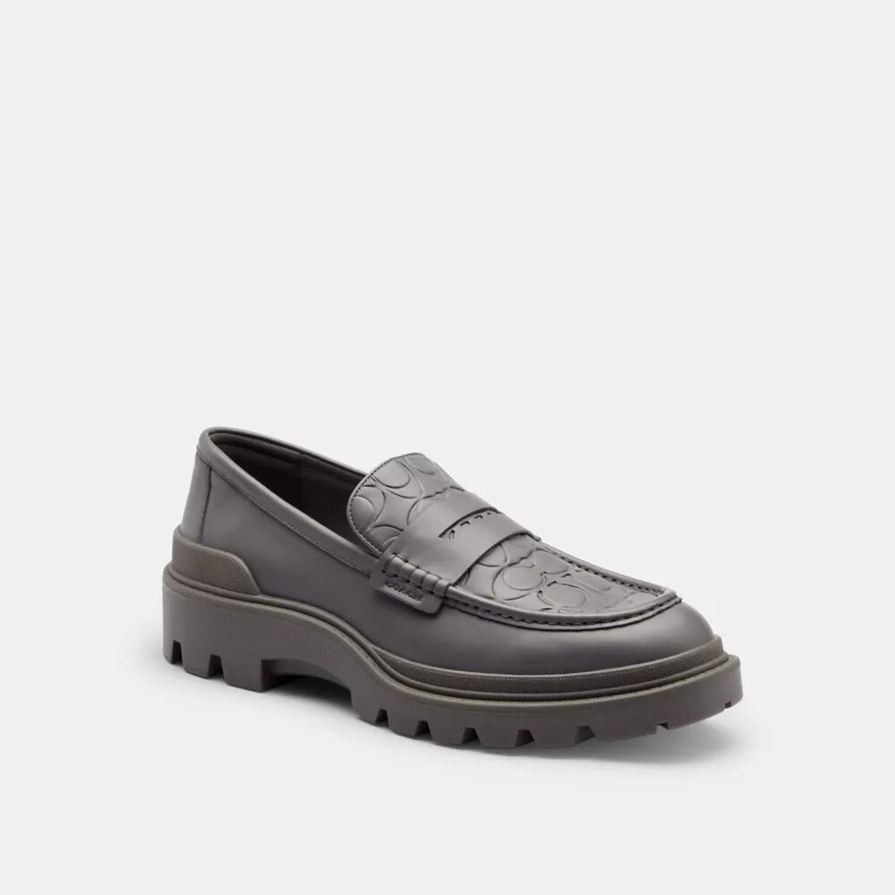 Loafers med signaturmönster