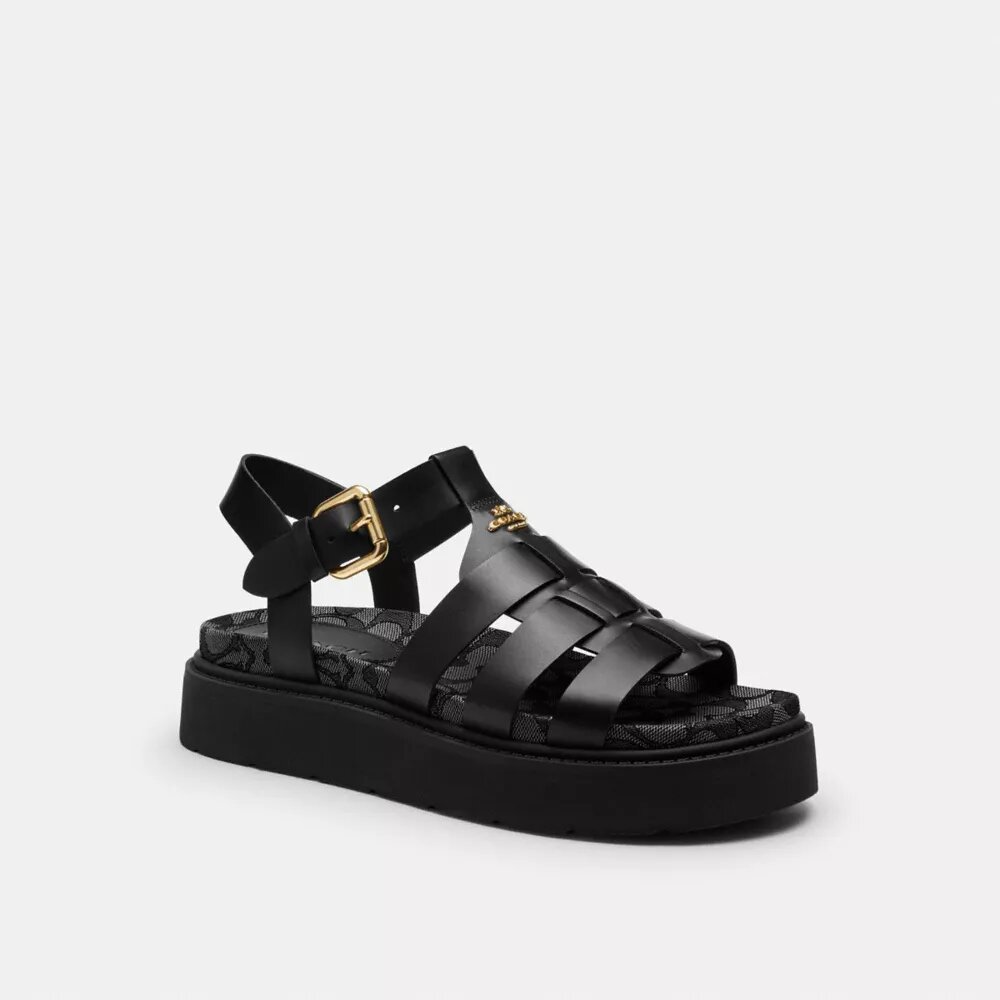 Lucy Lug Sandaletter i signaturjacquard