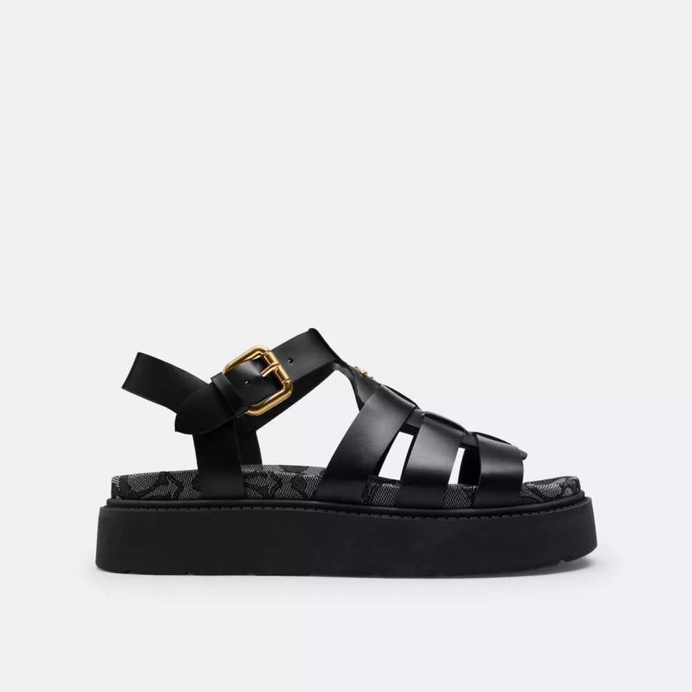 Lucy Lug Sandaletter i signaturjacquard