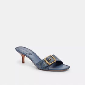 Margot-sandaler i Crystal Signature-denim