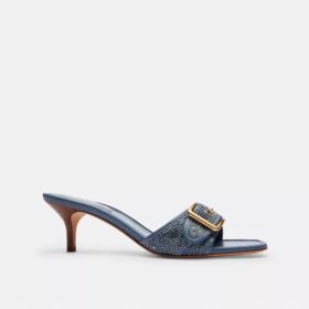 Margot-sandaler i Crystal Signature-denim