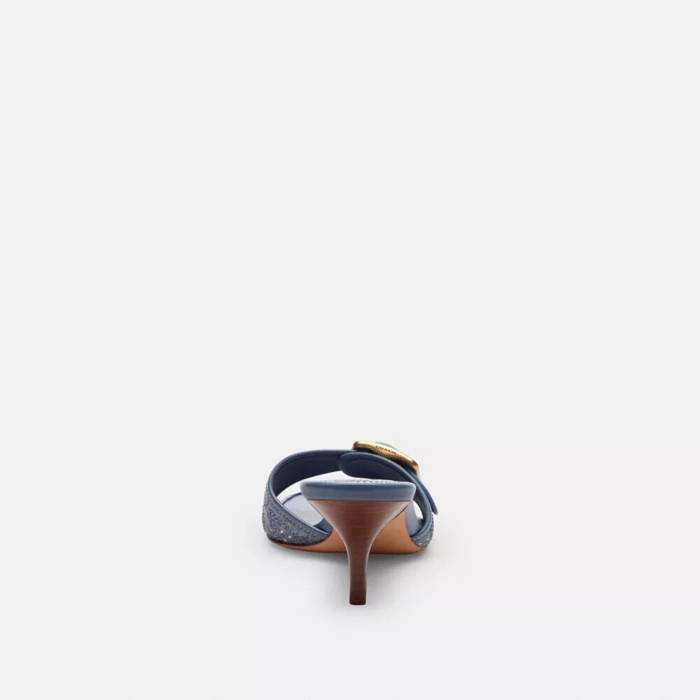 Margot-sandaler i Crystal Signature-denim