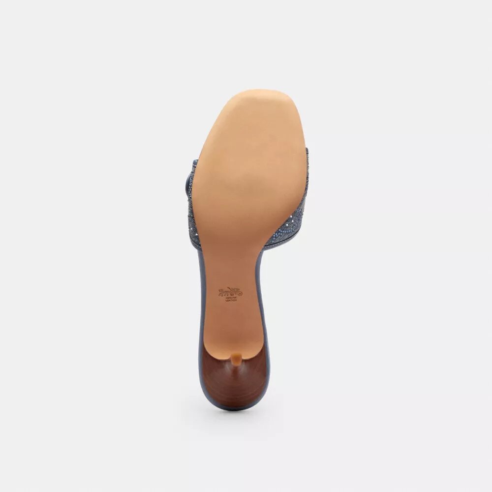 Margot-sandaler i Crystal Signature-denim