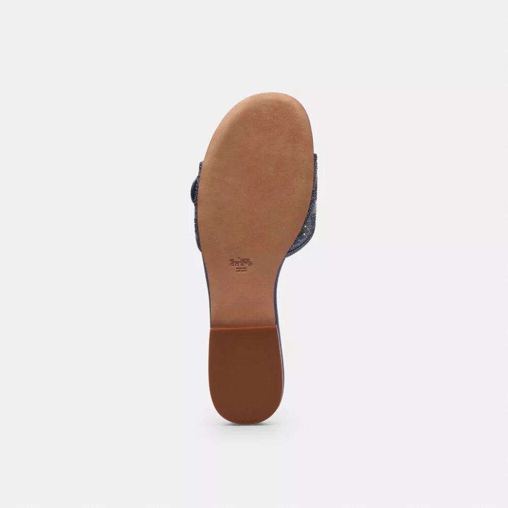Margot-sandaler i Crystal Signature Denim