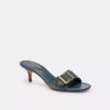 Margot-sandaler i sliten denim