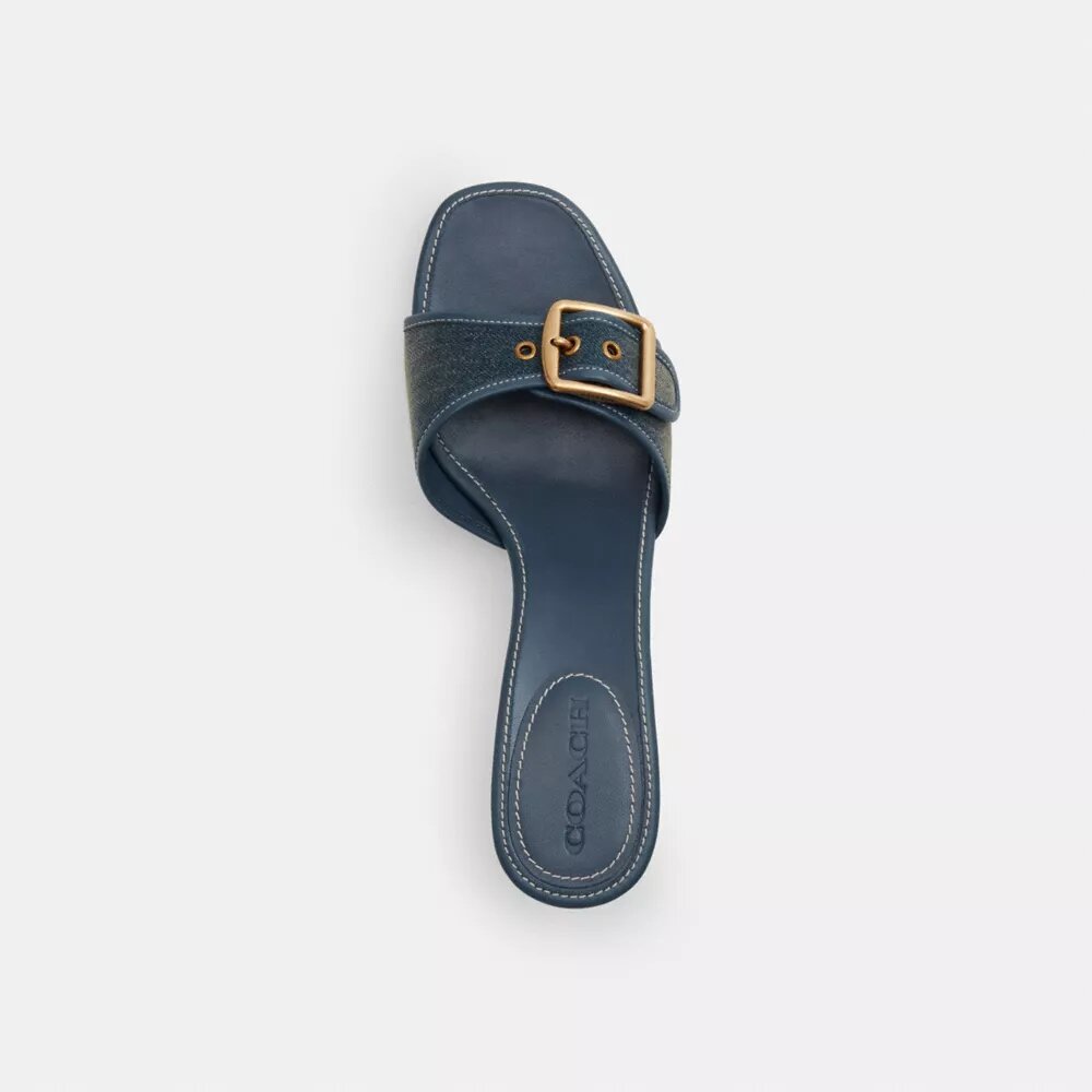 Margot-sandaler i sliten denim