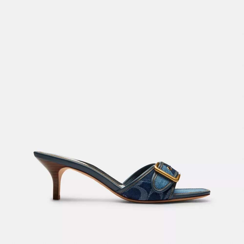 Margot-sandaler med vårt karakteristiska denim-patchwork