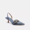 Margot-slingbacks i Crystal Signature Denim