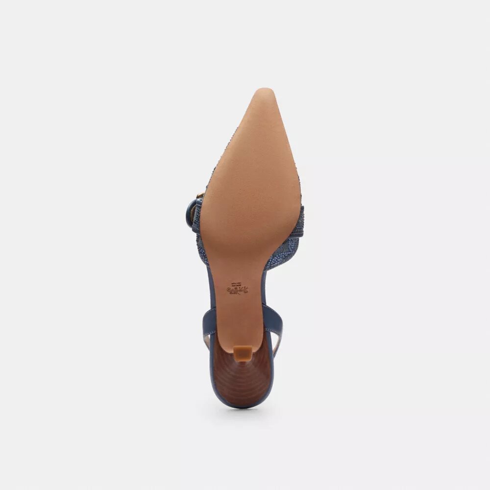 Margot-slingbacks i Crystal Signature Denim