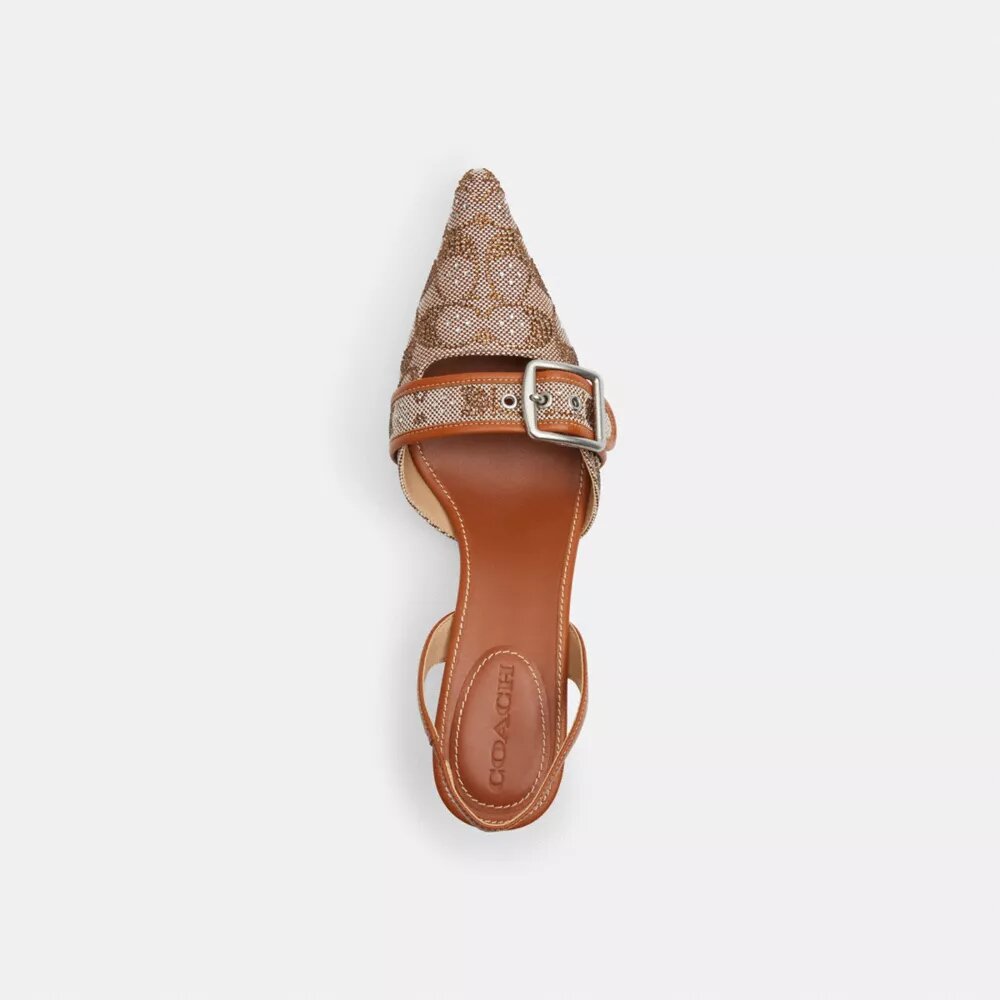 Margot-slingbacks i Crystal Signature Jacquard