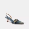 Margot-slingbacks i sliten denim