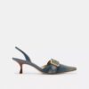 Margot-slingbacks i sliten denim