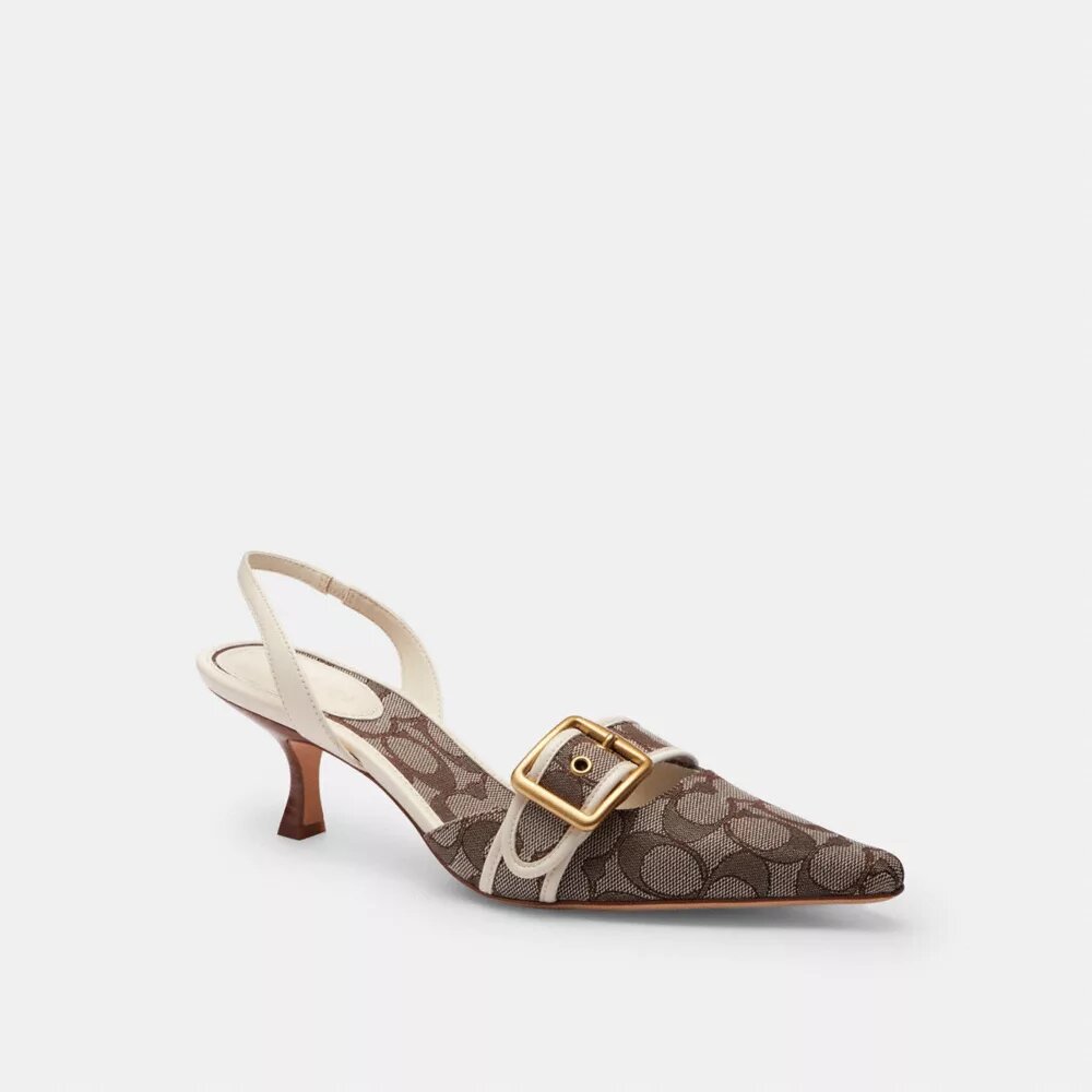 Margot-slingbacks i vår signaturjacquard