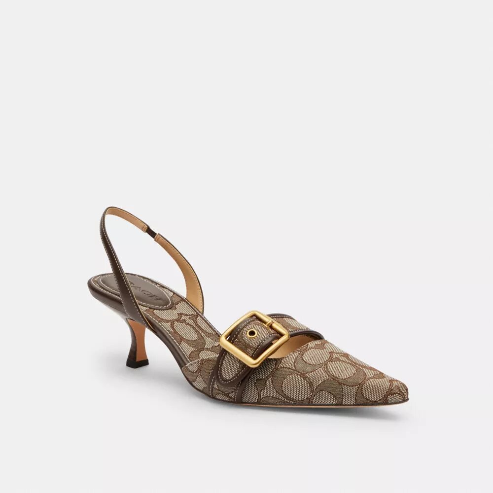 Margot-slingbacks i vår signaturjacquard
