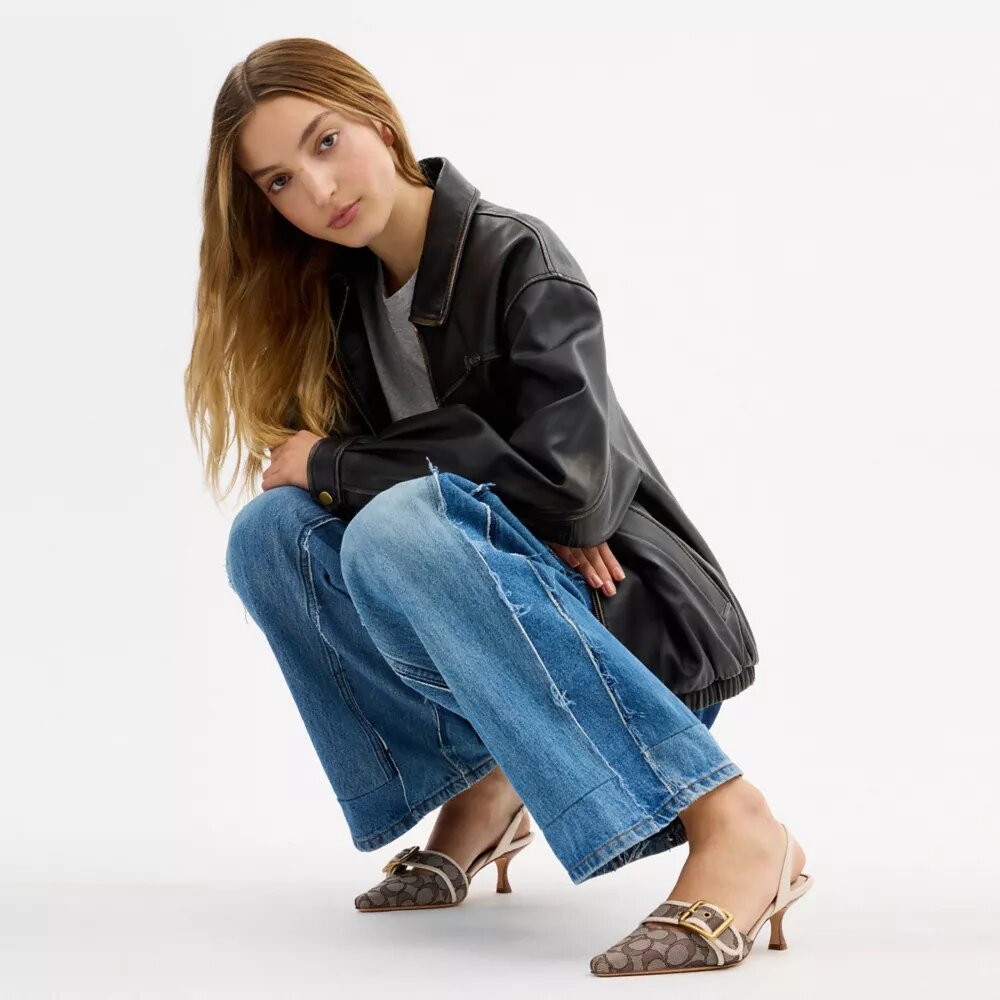 Margot-slingbacks i vår signaturjacquard