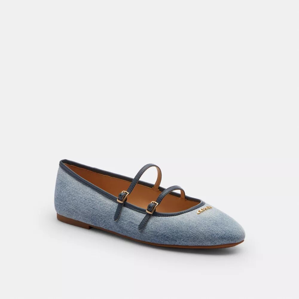 Mary Janes med dubbla spännen i Loved Denim
