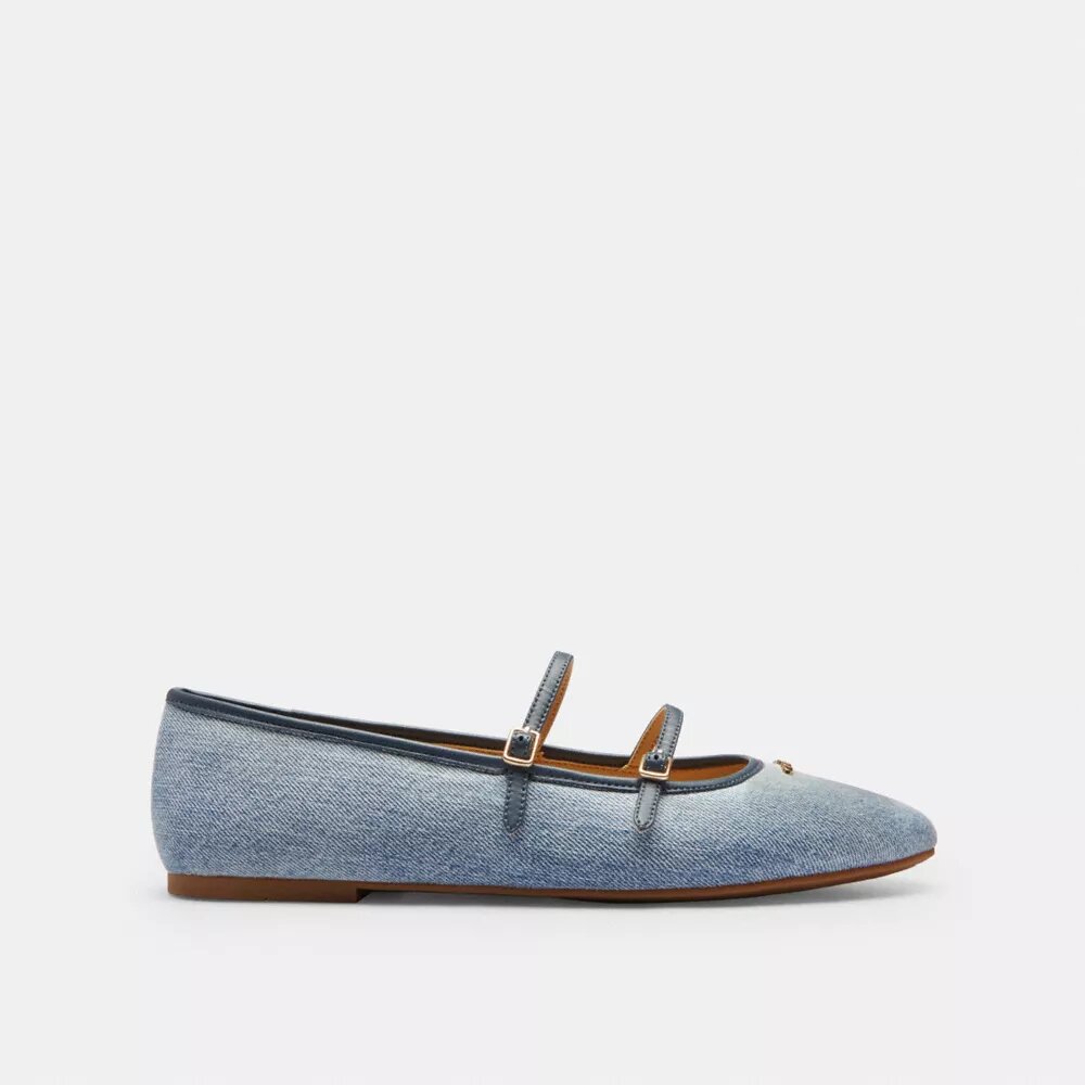 Mary Janes med dubbla spännen i Loved Denim