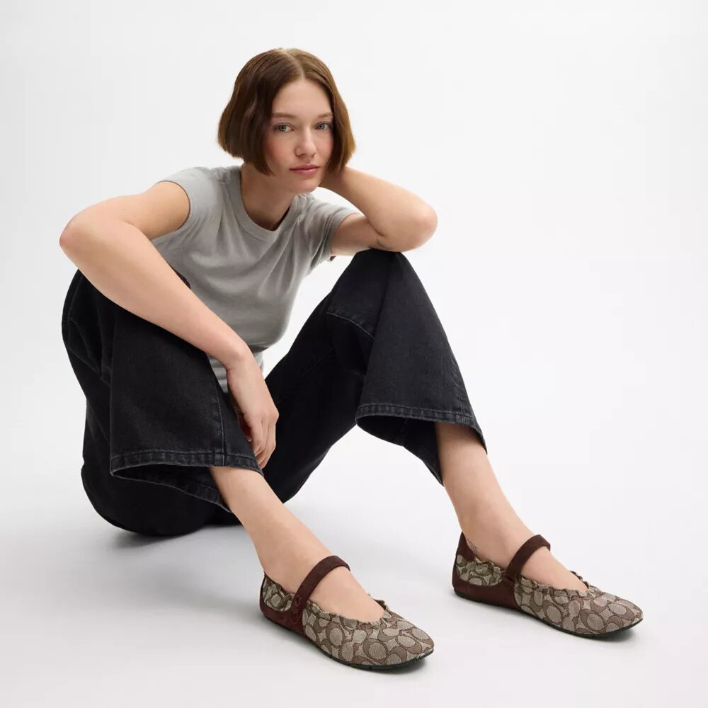 Mary Janes-sneaker i signaturjacquard
