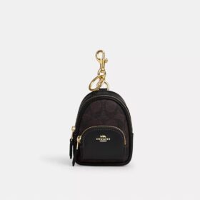 Mini Court Backpack-väsksmycke i Signature Canvas