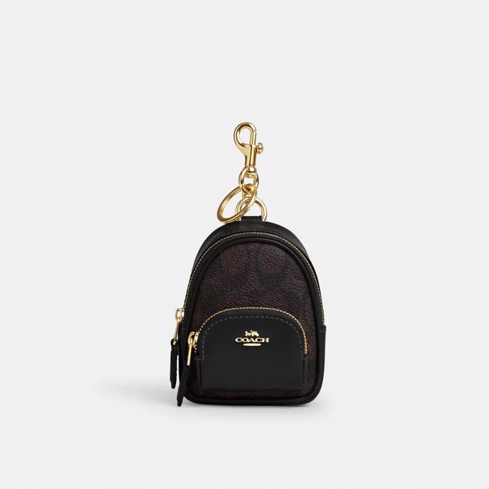 Mini Court Backpack-väsksmycke i Signature Canvas