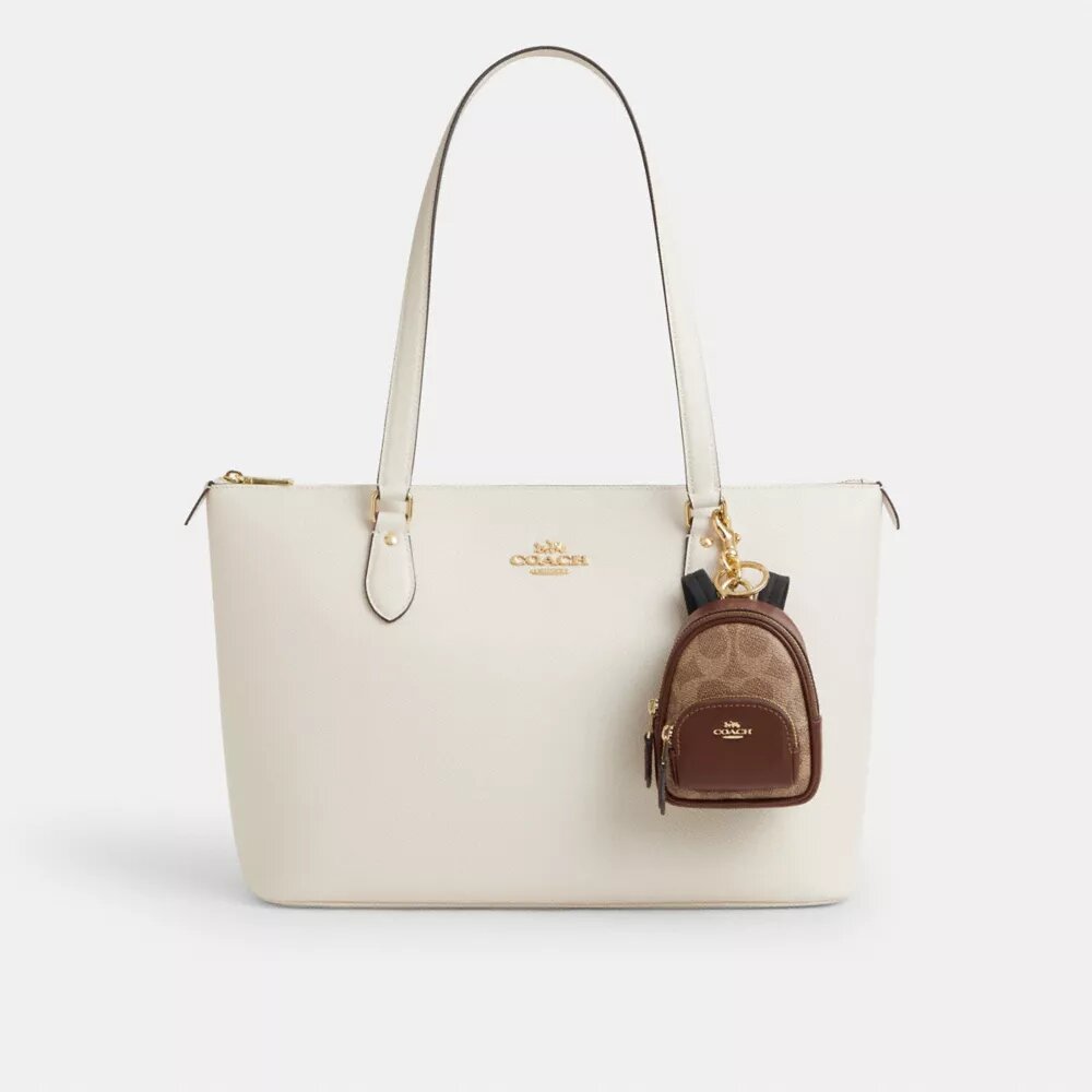 Mini Court Backpack-väsksmycke i Signature Canvas