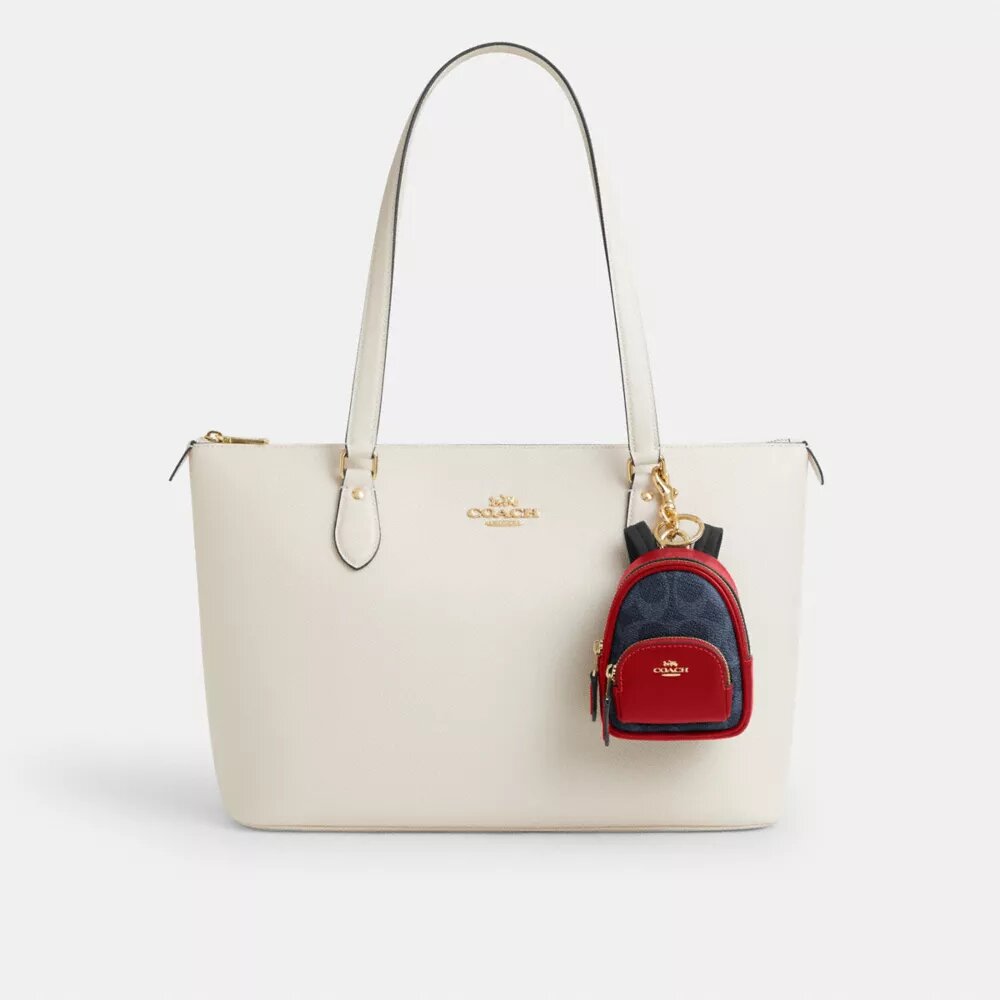 Mini Court Backpack-väsksmycke i Signature Canvas