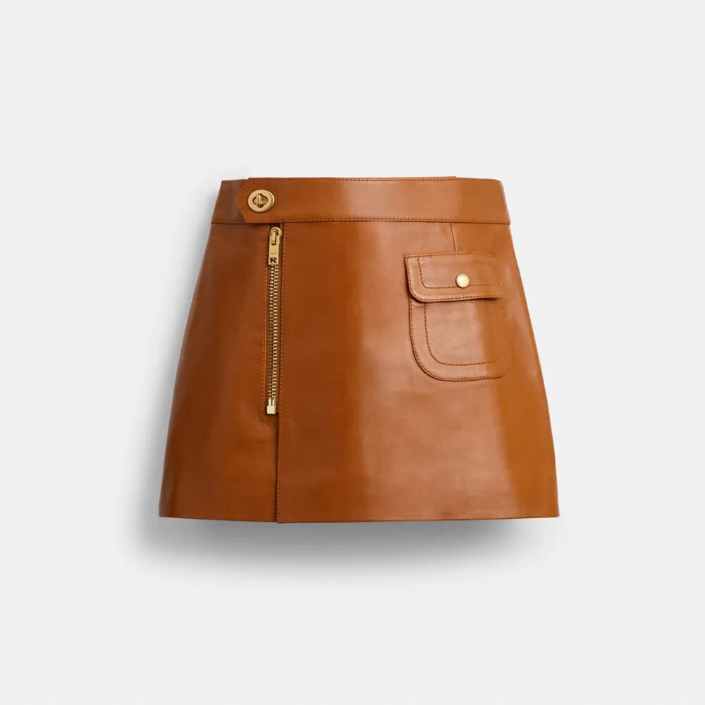 Mini-läderkjol i heritage-stil